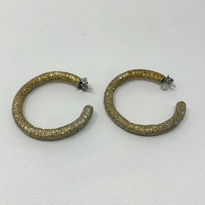 Big sparkly glitter hoops!